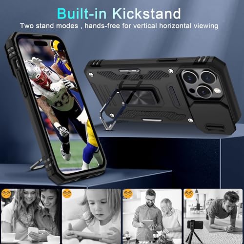 Coque iPhone 14 Pro Max DEERLAMN avec protège-caméra coulissant - 5