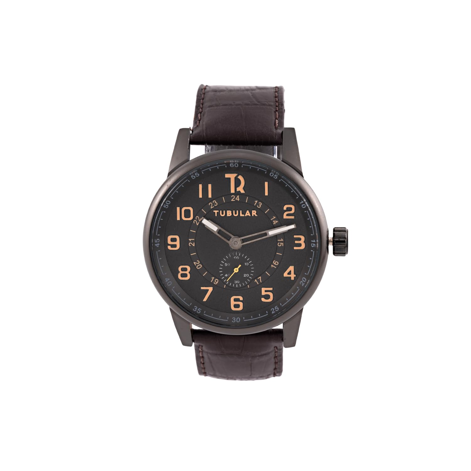 TUBULAR Analog Wrist Watch with Sub-Second Dial (Brown/Black) (B084TLZHV5) Amazon Price History, Amazon Price Tracker