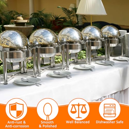 Uiifan 24 Pieces Serving Spoons Bulk 8.3 Inches Party Serving Spoons for Buffet Stainless Steel Spoon Banquet Utensils for Cooking Catering Food Kitchen, Silver, 8.3 x 2.4'' by Uiifan - Image 3
