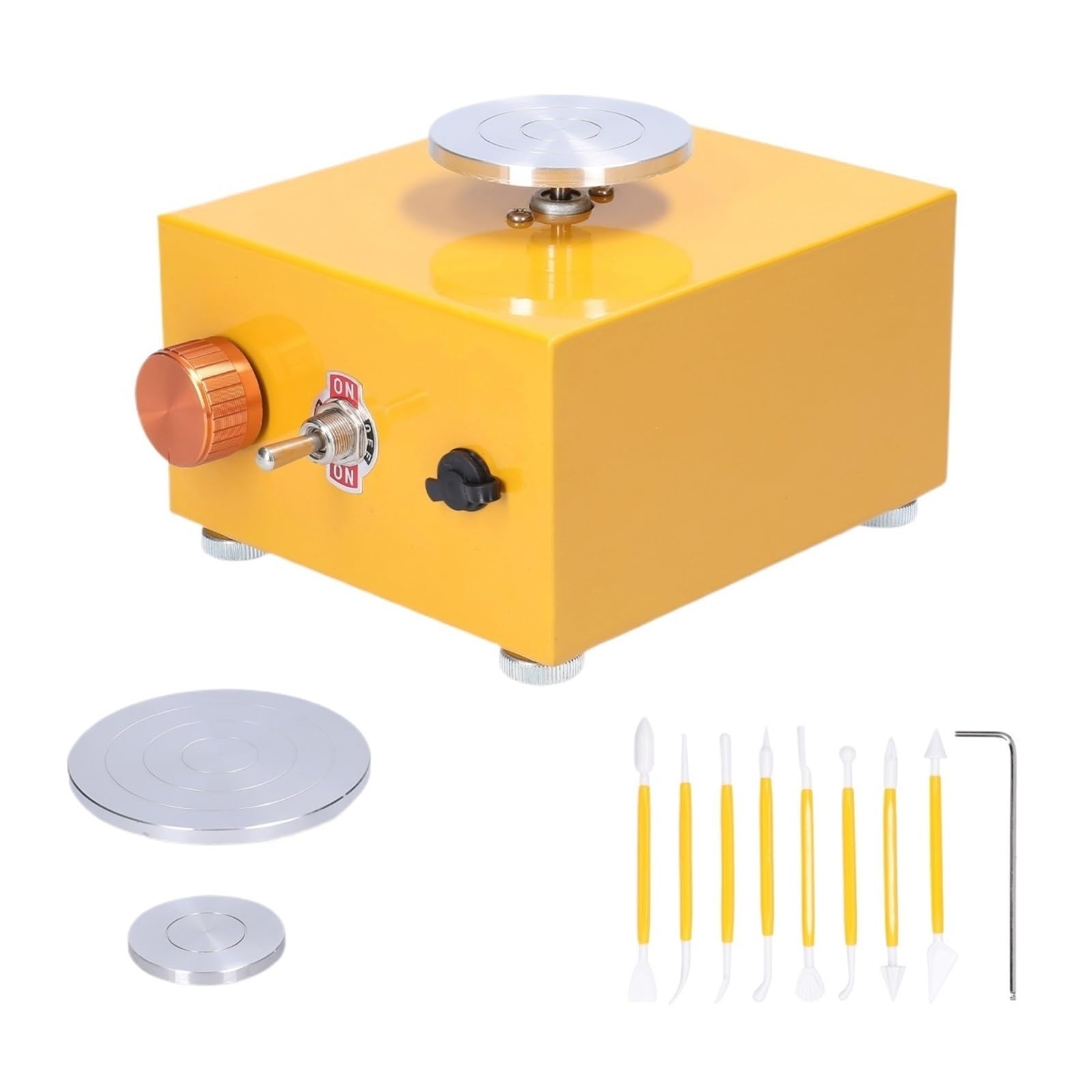 Maszyna Ceramiczna DIY Clay Tool Z Tacką Do Prac Ceramicznych Miniaturowe Koło Garncarskie Ceramic Turntable Przenośna Elektryczna Garncarstwa Łatwe Wszechstronne Zastosowanie