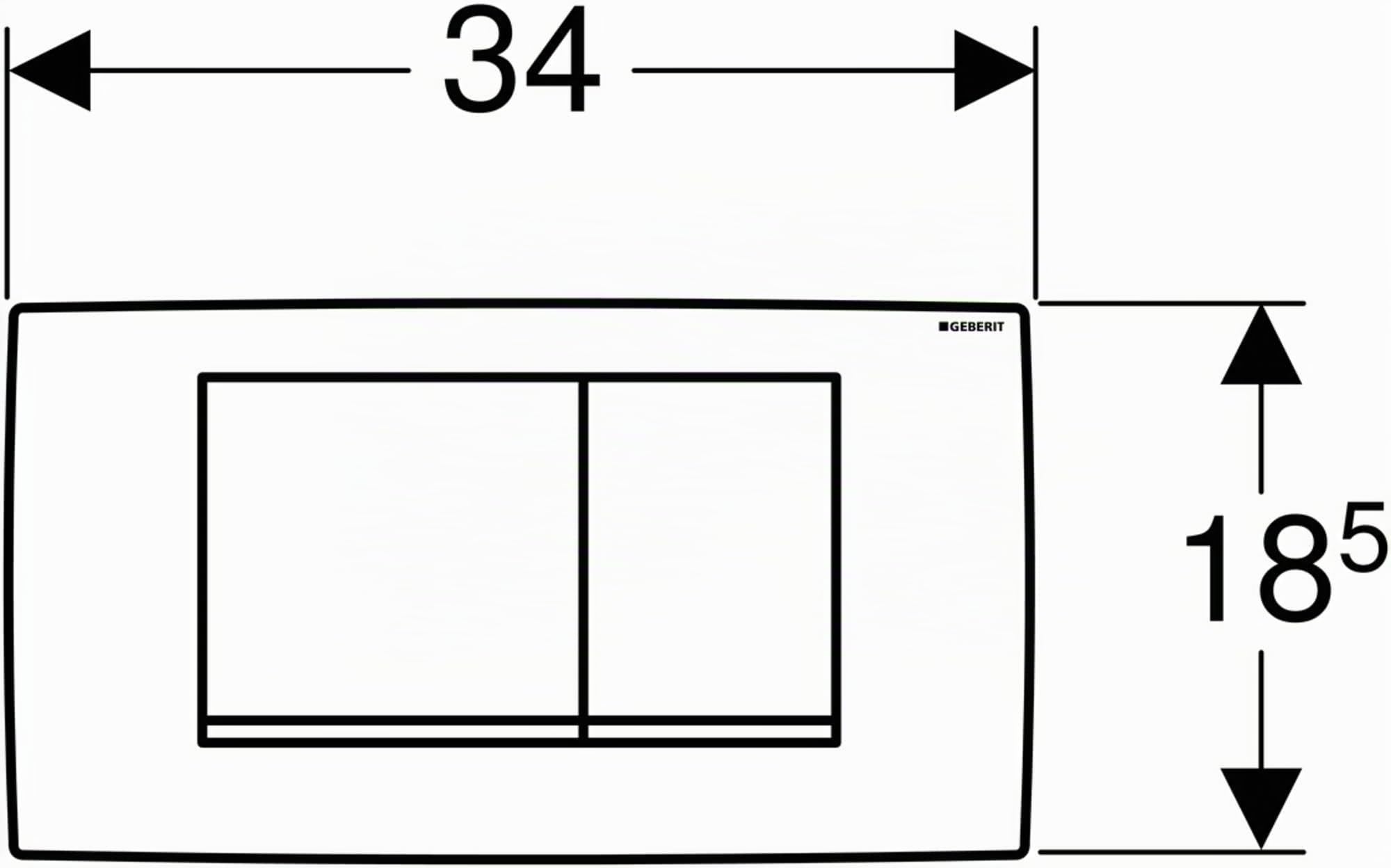 Placa de accionamiento Geberit Twinline30, para doble descarga, 115.899.KJ.1, Color: blanco