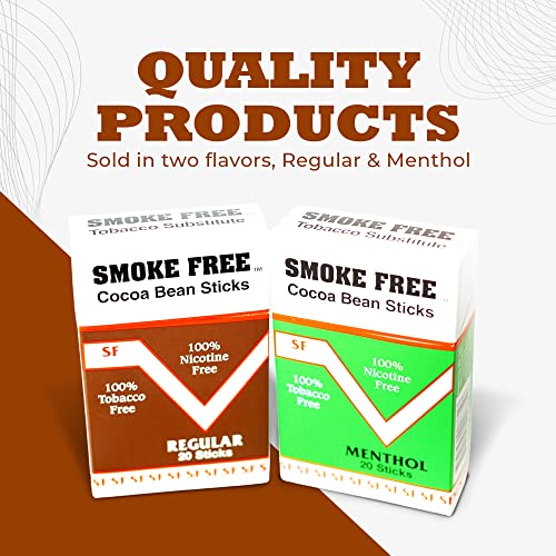 Herbal Cocoa Bean Cigarettes 5 Pack Menthol Flavor 100% Tobacco Free/Nicotine Free #TOP2