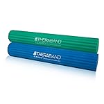 THERABAND FlexBar, 2 Pack, Green, Blue, Therapy Twist Bar, Hand & Wrist Strength, Tennis & Golfer\'s Elbow, Tendonitis, Rehab Tool for Resistance Exercise, Grip Training, Relief & Recovery