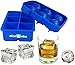 niceCube Silicone Ice Cube Trays and Molds - Large Cubes and Round Ice Ball Maker with Lid Combo 2 Pack - Our Big Cube Shapes Keep Your Drink Cold Longer - Great for Scotch or Bourbon Whiskey