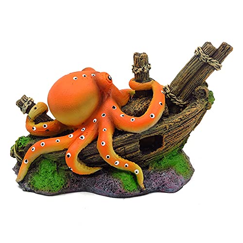 Kouta Aquarium Octopus Decor, Fish Tank Sink Boat Octopus Ornaments