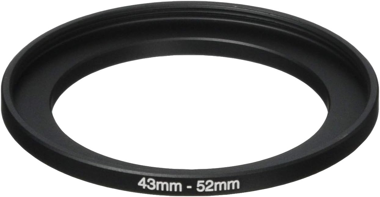 NinoLite Step-Up Ring for 43mm to 52mm Camera Lens, Aluminum Alloy Adapter Ring