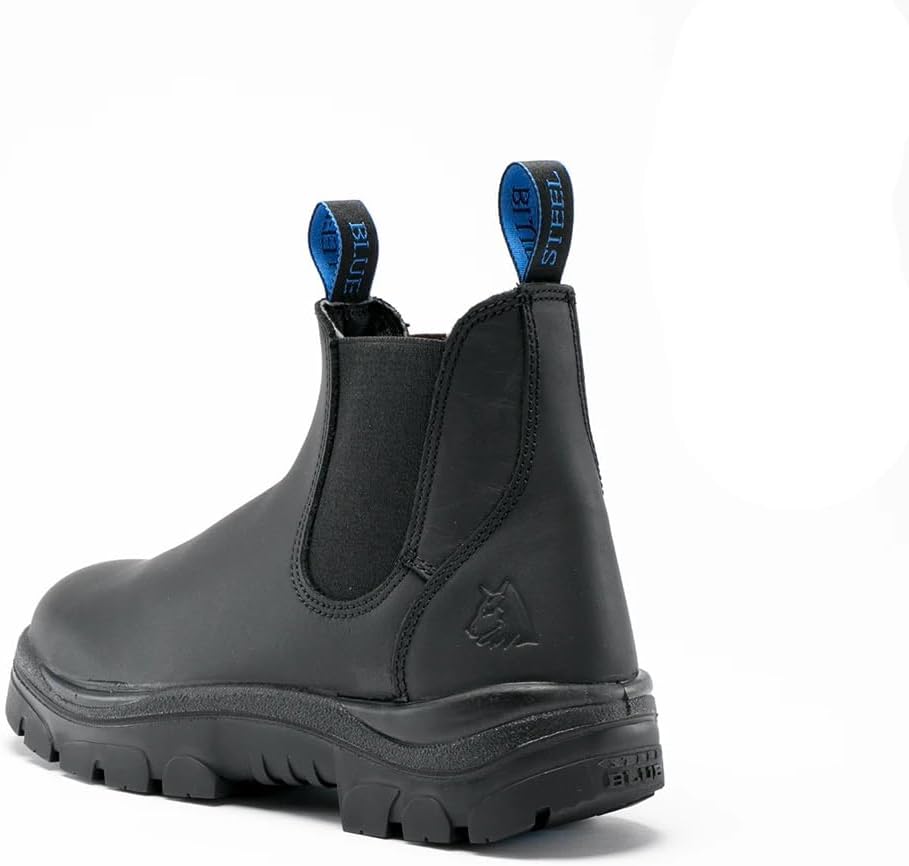 Steel Blue Men's 6-inch Elastic Sided Steel Toe Hobart Work Boot, Black - Image 5
