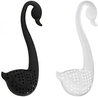 JIN GUI Machine à thé Swan, Filtre à thé en Silicone Swan, Conception créative de Drain de thé, Filtre à thé en Silicone, Petite Machine à thé Swan, Facile à Nettoyer et à Transporter