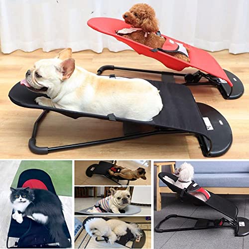 Pet Dog Cat Rocker Bed Chair, Portable Toy Bed, Rocking Chair,Assisted Sleep,Three Levels Of Height Adjustable,Suitable For Pets, Cats, Dogs,Black #TOP4