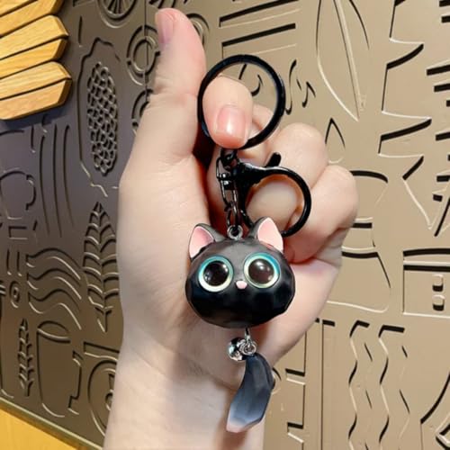 Image of Cute Cat Keychain & Bag Hanging Charm for Girls | Cartoon Cat Bag Charm | Keyring for Bags, Purse, Backpack | Gift for Girls & Women