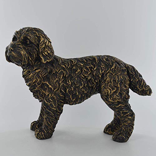 Estatua de Perro Cockapoo grande en bronce frío 17cm miniatura 2