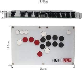 FightBox B10-PC All Button Leverless Arcade Fight Stick Game Controller Compatible With PC/PS3/Switch