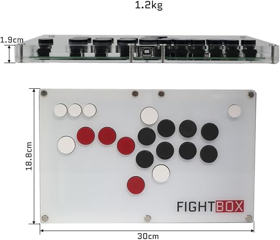 FightBox B10-PC All Button Leverless Arcade Fight Stick Game Controller Compatible With PC/PS3/Switch