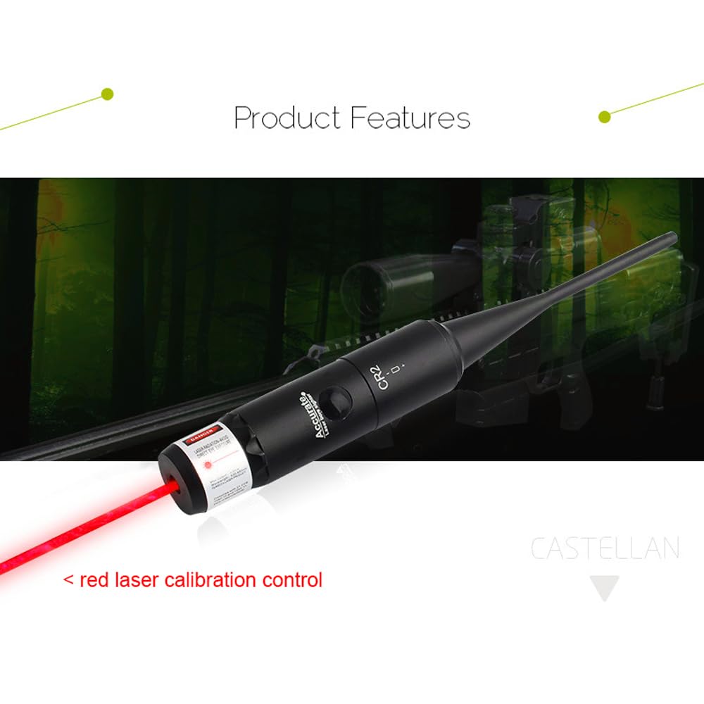 Calibreur Laser Weytoll en Alliage d'Aluminium Calibreur Sans Tour Laser Calibreur avec Adaptateur Réglable à 8 Trous pour Calibres de 0,177 à 0,50