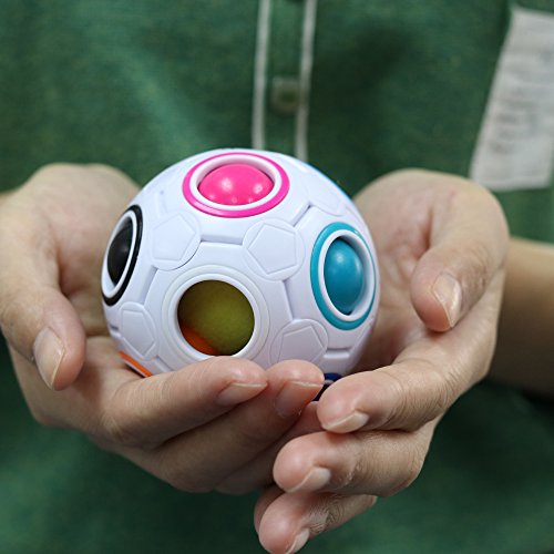Coogam Rainbow Puzzle Ball Pack With Pouch Color-Matching Game Fidget Toy Stress Reliever Magic Ball Brain Teaser For Kids And Adults, Children, Boy, Girl Holiday Set Of 2 #TOP5