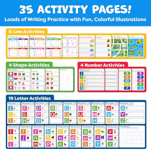 image for Momo & Nashi Preschool Learning Activities - Letter Tracing Books 