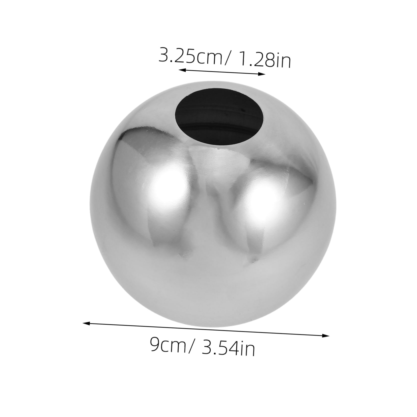 balacoo Hollow Steel Balls Stainless Steel Decorative Balls Mirror Polished for Home and Garden
