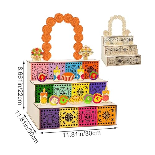 Ofrenda Jour des Morts coffret en bois et cadre photo souvenir maison - 6