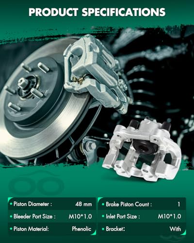 Image of SCITOO 18B5300 18B5301 Rear Left & Right Disc Brake Calipers Assembly w /Bracket For Dodge For Durango 2011-2018,For Jeep For Grand Cherokee 2011-2018