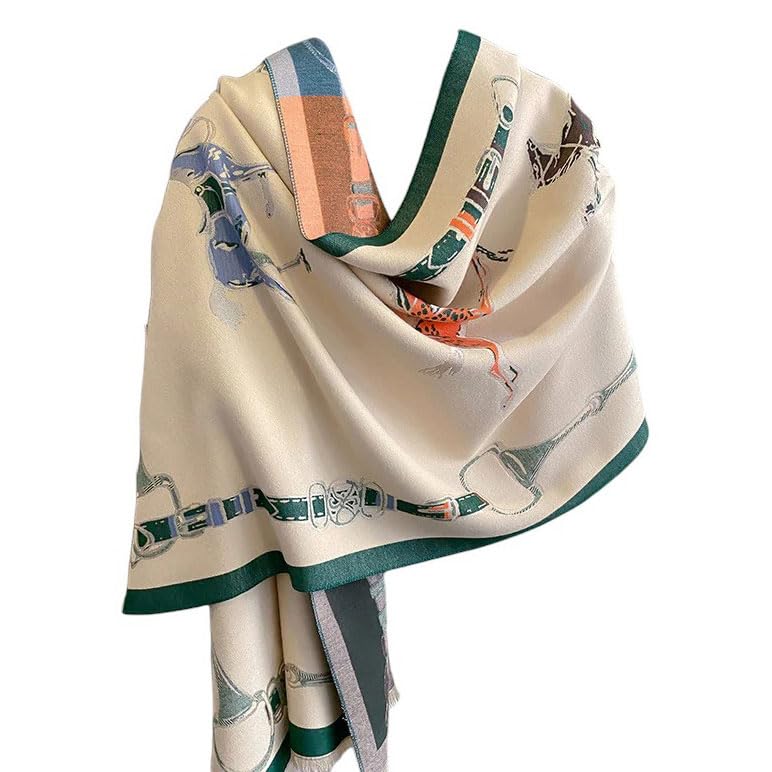 AWST Int'l Hunter Horses Acrylic Cashmere Scarf2