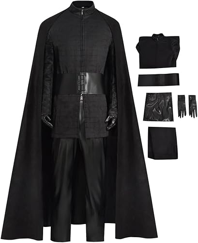 Disfraz de túnica Kylo Ren para adultos, traje completo de Ascenso de Skywalker, disfraz de cosplay de asesino Jedi, uniforme y capa