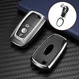 edge ford Material: Es besteht aus hochwertigem TPU-Silikon, das die starke Flexibilität bietet und verhindert, dass der Autoschlüssel kratzt und fleckig wird. Die Oberfläche ist aus Kohlefasermuster, sehr schön und modisch.