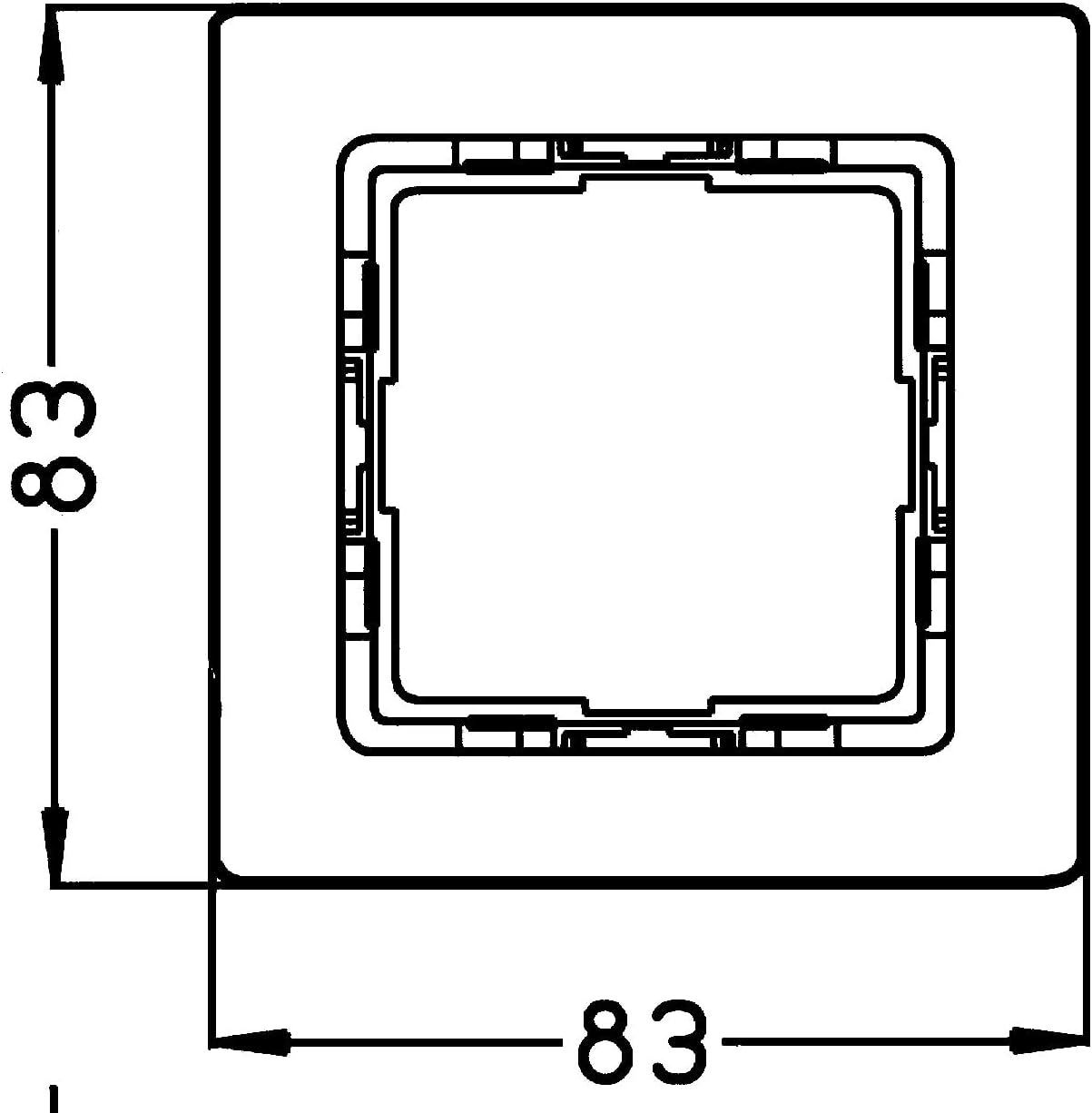 Kopp Paris 1-Way Cover Frame in Arctic White, 83 x 83 x 9.5 mm, Frame for Sockets and Switches, Stylish Plastic Socket Frame, High-Quality Light Switch Frame