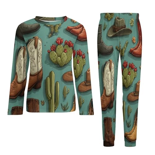 Men's Pajamas Set Long Sleeve Top And Bottom with Pockets, Cozy Sleepwear Nightwear Loungewear Suit for Men4