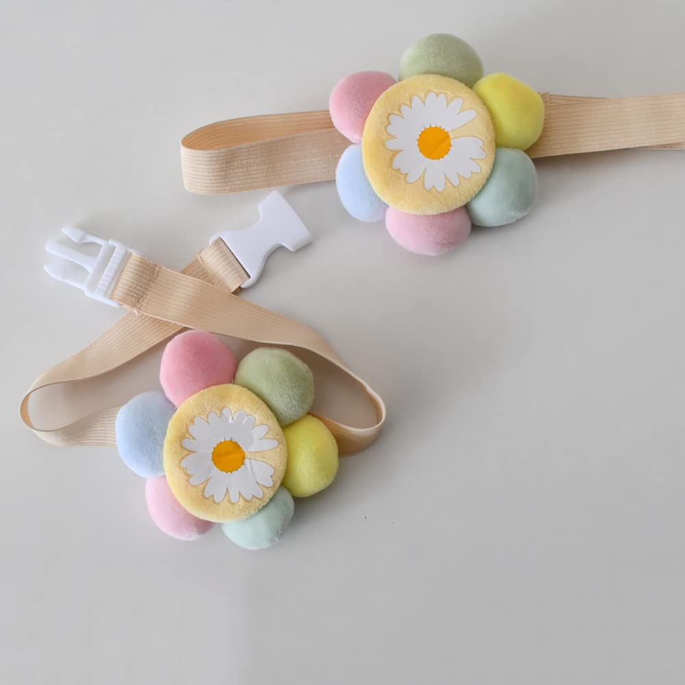 ONECHANCE 1 Pair Cartoon Curtain Buckle Tie Back Curtain Holdbacks Plush Animal Curtain Buckle for Kids Child Nursery Room Window Decorations Color Flower — image 1