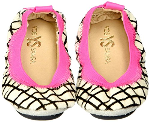 Yosi Samra Unisex-Child Sammie Linear Haircalf Slip on Ballet Flat