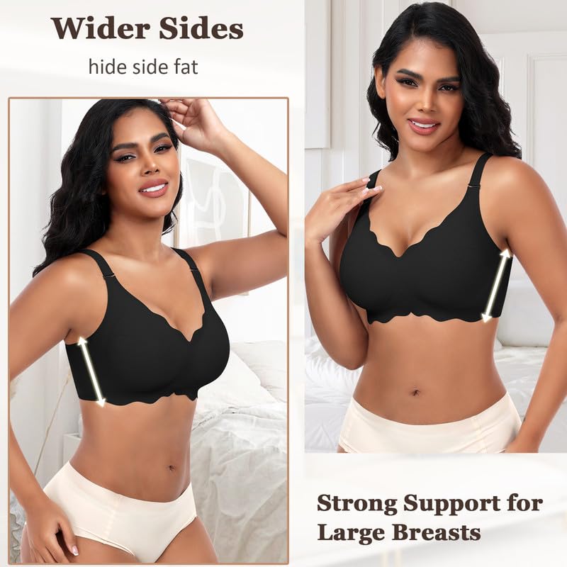 Sujetadores inalámbricos para mujer, sin costuras, suaves, cómodos, con extensor de brasier