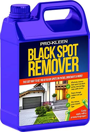 Pro-Kleen Powerful Black Spot Remover (5L) - Removes Black Spots, Dirt and Stain - Powerful, Easy to Use Fluid / Liquid Cleaning Solution - Powers Through Stubborn Dirt & Grime - Use on Patios, Natural Stone, Indian Sandstone, Driveways, Block Flags