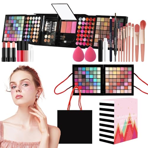 Kit di trucco dal design elegante, buon set di cosmetici, kit di cosmetici professionali, collezione completa di trucco per principianti, donne, set completo di principianti, strumenti necessari, kit