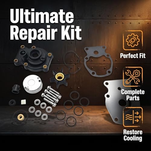 Image of 393630 Water Pump Impeller Kit 0393630 for Johnson Evinrude 20 25 30 35 HP 2-Cyl 2-Stroke Outboards 1980-2001 - Compatible with 1985 & Up Models
