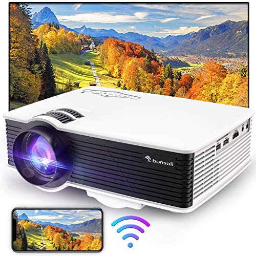 Movie Projector,Portable Outdoor Projector for Home Cinema,Mini WiFi Projector Supported 1080p Compatible with HDMI,TV Stick,USB, Laptop,TF/SD