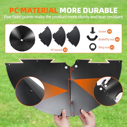 2026 Upgraded Squirrel Baffle for Bird Feeders, 5-Point Stable Structure, Swaying Anti-Climb Design, Fit for 0.5-1.25" Poles & Shepherd Hooks, Squirrel Guard for Bird Houses, 19.7 Inch by Lumboarbo - Used condition - Image 4