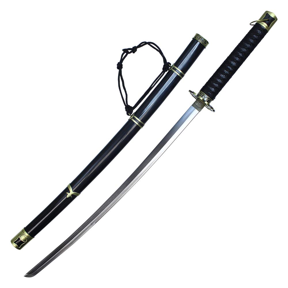 Wuu Jau 41" Black Mortal Blade Sekiro: Shadows Die Twice Black Scroll Sword