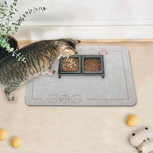 YCT tapete de comida para animais de estimação para gatos, tapete de alimentação para gatos, tapete