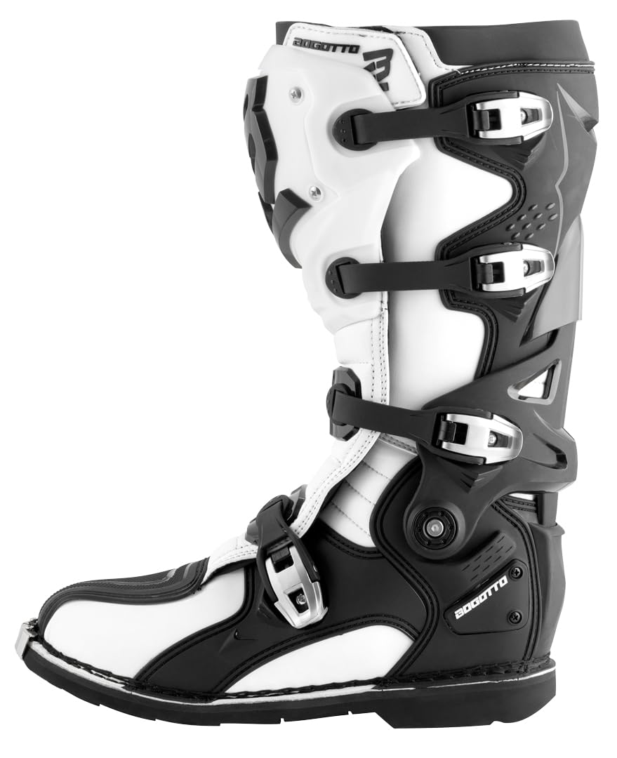 Bogotto MX-7 S Stivali motocross, nero/bianco, 43