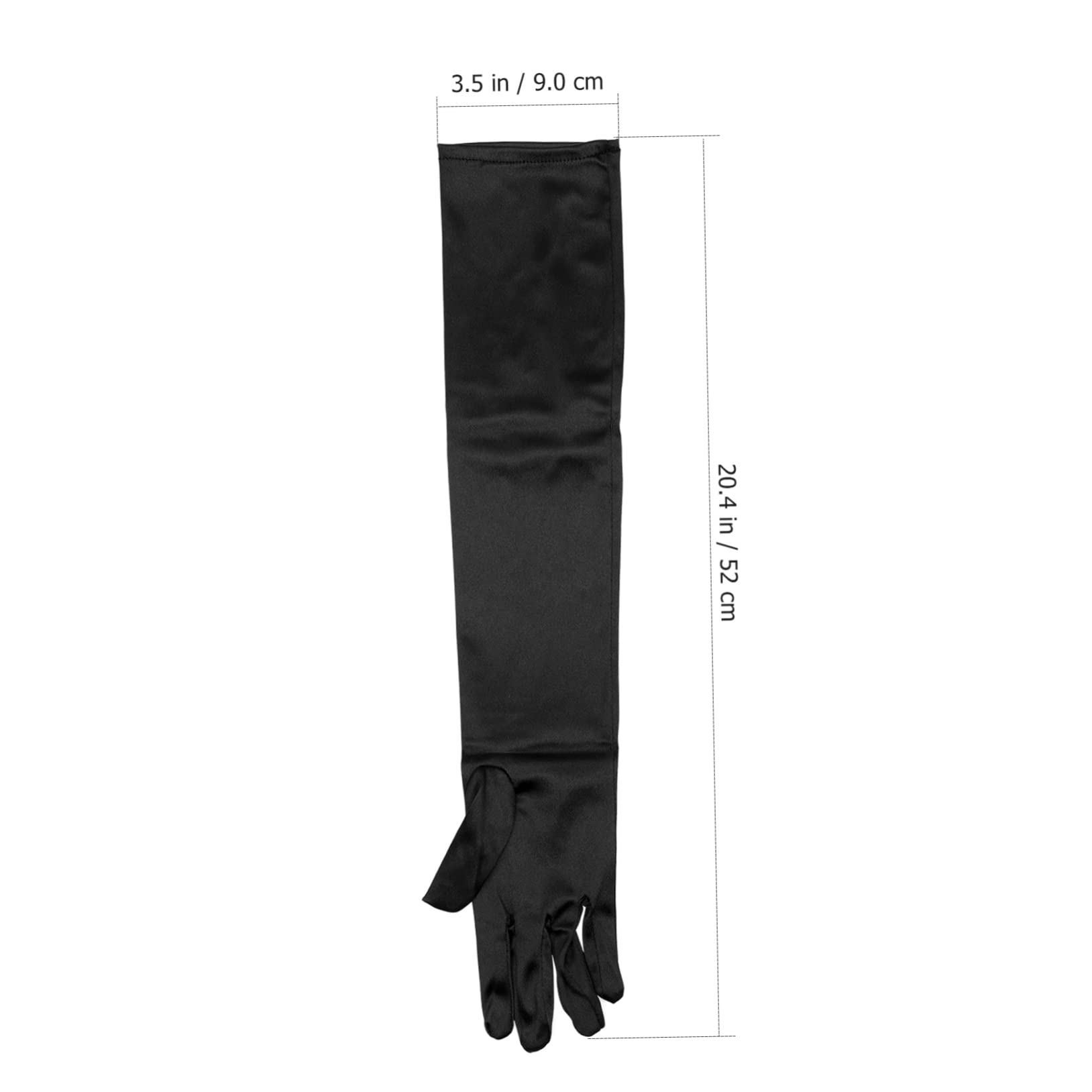 LIFKOME Guantes De Halloween Guantes Decorativos Fiesta Accesorios Guantes De Boda Guantes De Raso De Halloween Guantes De Raso Mujer Satín Black