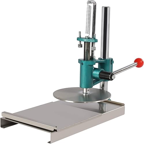 Miniatura 2 de Máquina de prensa de masa para pizza, máquina de prensa de pastelería de pizza de 7.9 pulgadas con platos dobles, prensa de pizza doméstica de acero