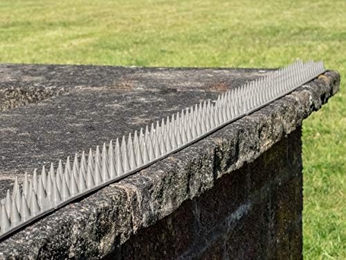 Prikkastrip Eco Fence Wall Spikes Garden Security Anti climb cat/intruder deterrent (5m, Grey)