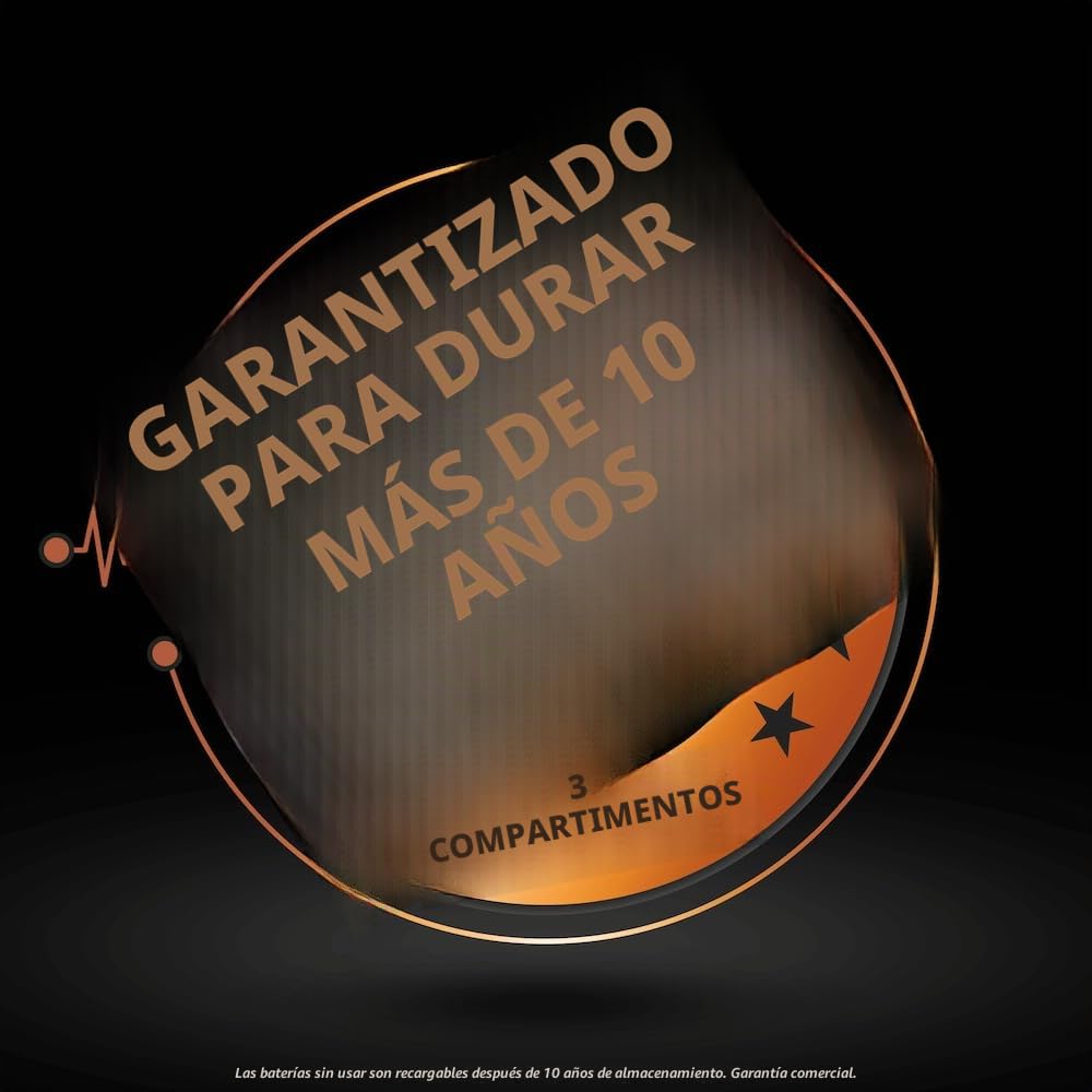 12 pilas recargables Duracell AA, 2500 mAh (3 blísters de 4 baterías) y 12 pilas recargables