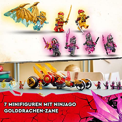 LEGO 71773 NINJAGO Kais Golddrachen-Raider Set, mit Auto und Motorrad-Spielzeug inkl. Kai und eine goldene Cole Legacy-Figur, Spielzeug für Kinder ab 8 Jahren – Bild 6