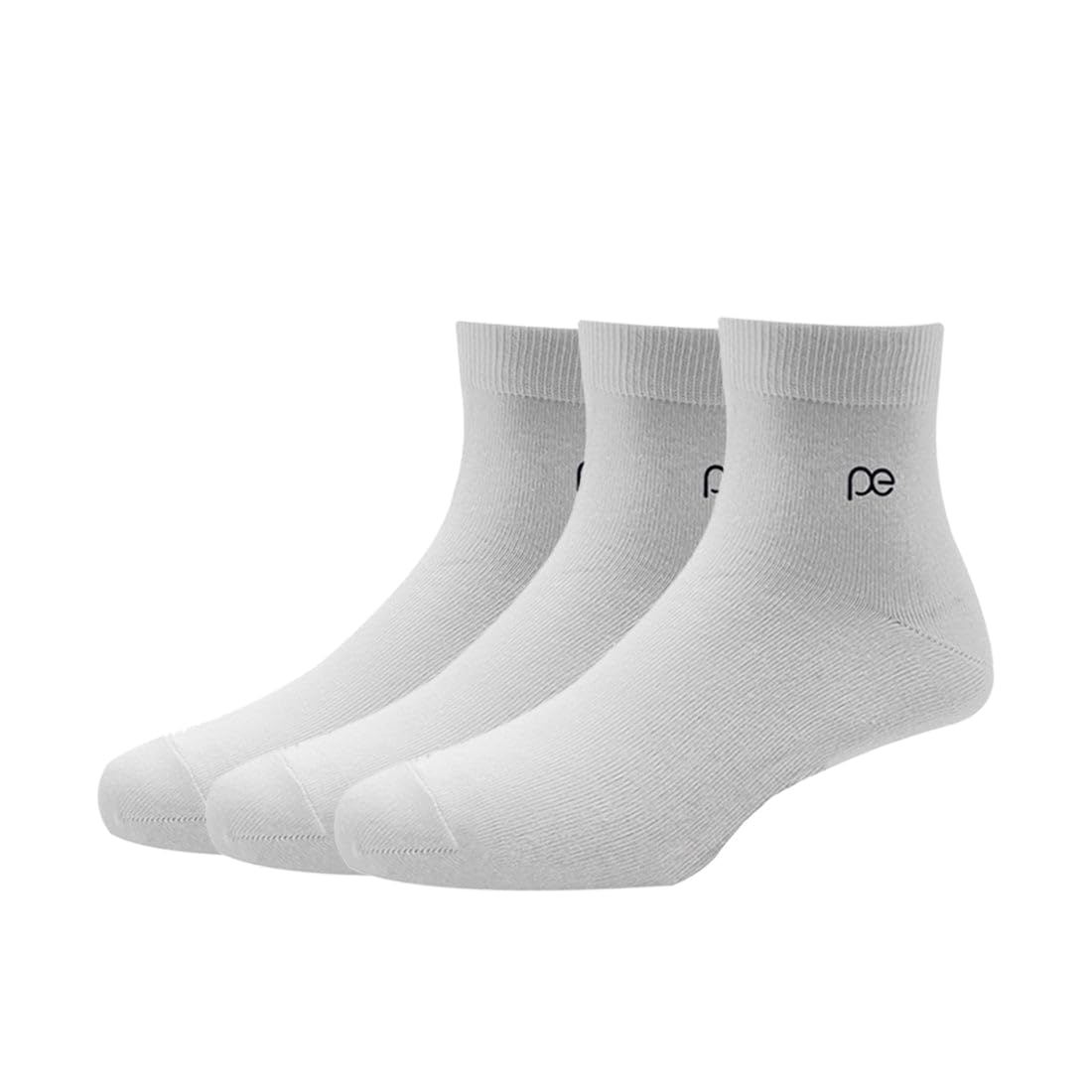 Peter England Mens Cotton Quarter Length Socks (Pack of 3) – White