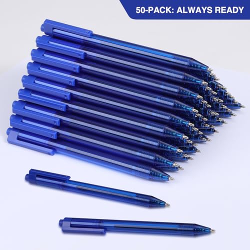 Stylos à bille bleus rétractables pour les examens et la prise de note