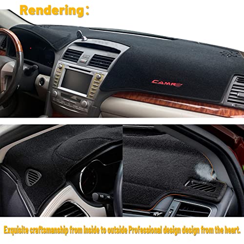 Inuboxes Dashboard Dash Board Cover Mat Pad Carpet Non-Slip Custom Compatible With Toyota Camry 2007-2011 Protector Sunshield (Black Trim) #TOP4