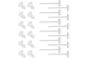 400-Piece Transparent Plastic Post Earrings for Sensitive Ears