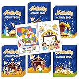 2ooya 24 Stück Weihnachtskrippen Malbuch für Kinder - Frohe Weihnachten Geburt Jesu Mini-Malbücher mit Ausmalbildern, Labyrinthen & Wortsuchspielen für Socken & Party Beutel Füller, Bildungs Geschenk