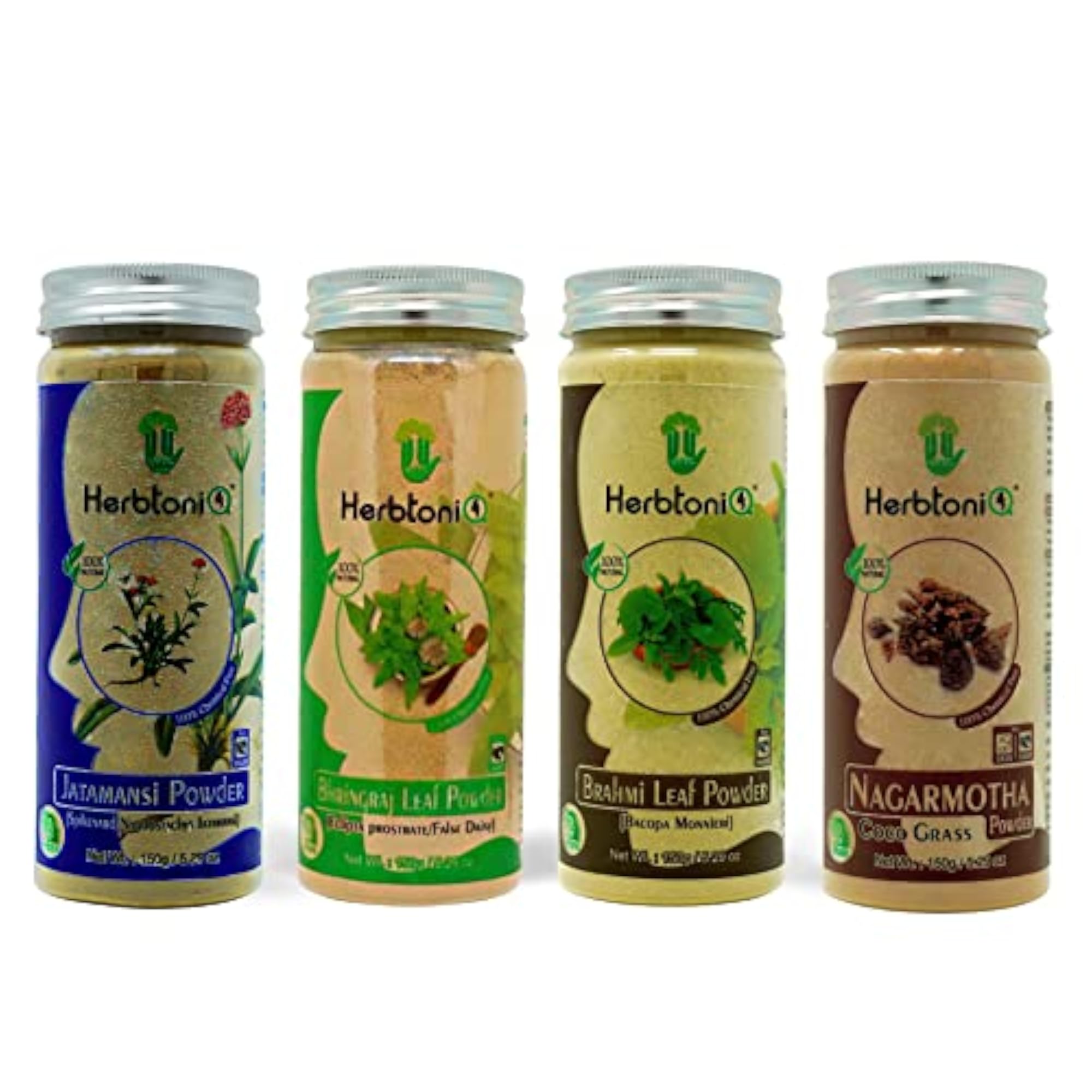Hair Growth Pack, Jatamansi, Bhringraj, Brahmi & Nagarmotha Powders